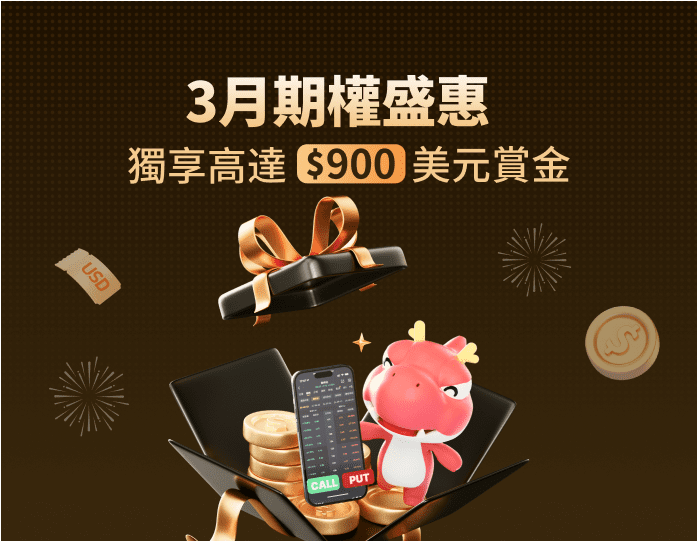 📢3月期權盛惠，越交易越優惠，獨享高達$900美元賞金🧧