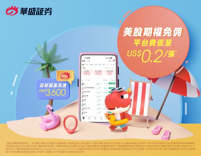 美股期權收費低至US$0.2,迎新高達HK$3600